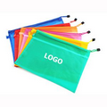 A4 PVC Scrub Grid File Bag Document Pouch